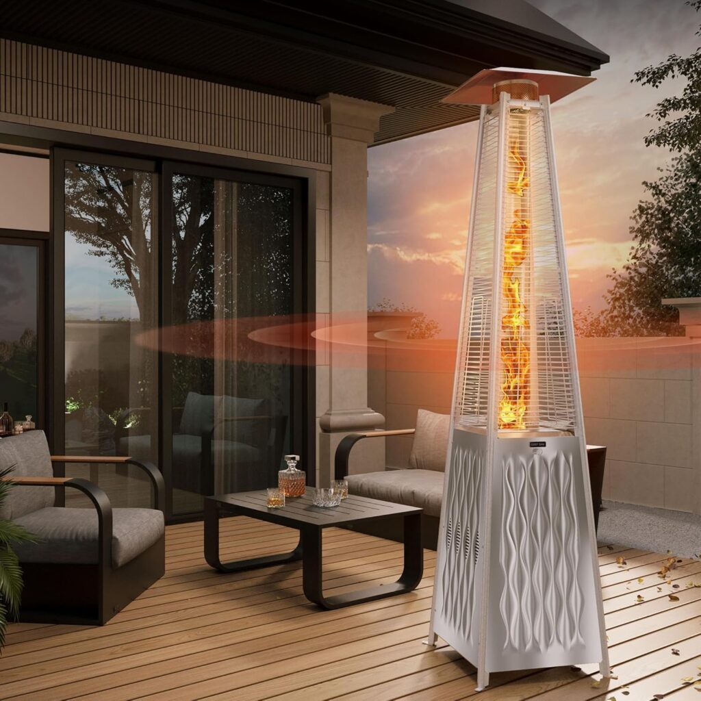 EAST OAK TS48SR4 Pyramid Patio Heater Review — Big Ambience, Close-Range Warmth