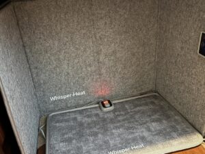 WhisperHeat under desk heater and heated foot mat with adjustable temperature control