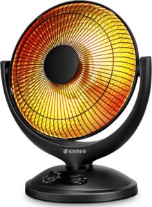 Kismile Oscillating Parabolic Space Heater Review: quiet spot warmth where you actually need it