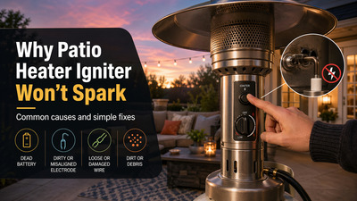 Patio heater igniter button not sparking during startup troubleshooting